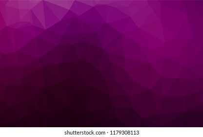 Dark Purple vector hexagon mosaic cover. A sample with polygonal shapes. The template can be used as a background for cell phones.