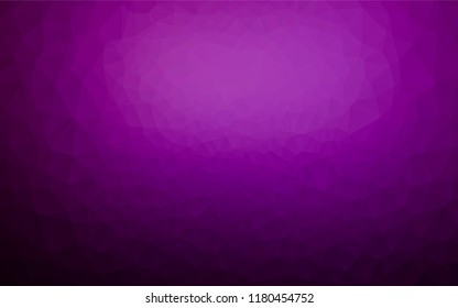 Dark Purple vector hexagon mosaic cover. Creative geometric illustration in Origami style with gradient. Brand new design for your business.