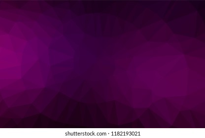 Dark Purple vector hexagon mosaic texture. Shining colored illustration in a Brand new style. Triangular pattern for your business design.
