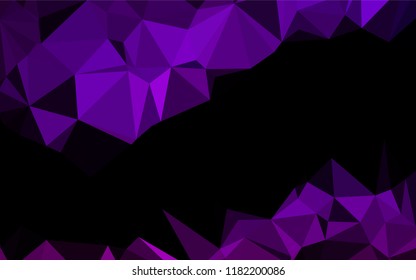 Dark Purple vector hexagon mosaic cover. Brand new colored illustration in blurry style with gradient. The completely new template can be used for your brand book.