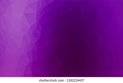 Dark Purple vector hexagon mosaic cover. Colorful abstract illustration with gradient. The best triangular design for your business.