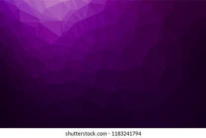 Dark Purple vector hexagon mosaic cover. Shining colored illustration in a Brand new style. Brand new style for your business design.