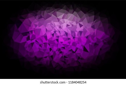 Dark Purple vector hexagon mosaic cover. A vague abstract illustration with gradient. A completely new template for your business design.