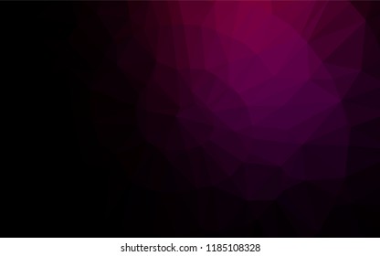 Dark Purple vector hexagon mosaic template. Creative geometric illustration in Origami style with gradient. The elegant pattern can be used as part of a brand book.