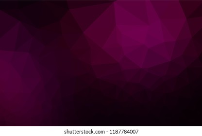 Dark Purple vector hexagon mosaic cover. Shining illustration, which consist of triangles. A completely new template for your business design.