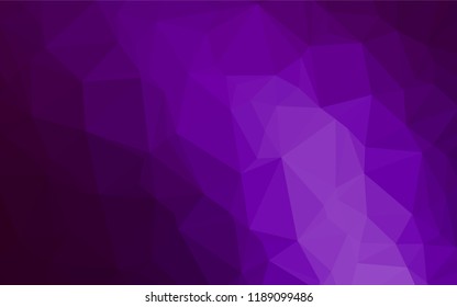 Dark Purple vector hexagon mosaic texture. Shining illustration, which consist of triangles. A new texture for your design.