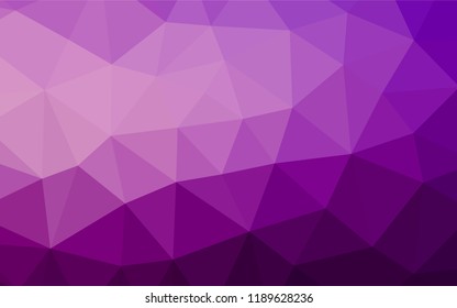 Dark Purple vector hexagon mosaic cover. Shining illustration, which consist of triangles. A completely new template for your business design.
