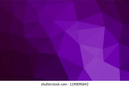 Dark Purple vector hexagon mosaic texture. Creative geometric illustration in Origami style with gradient. The polygonal design can be used for your web site.