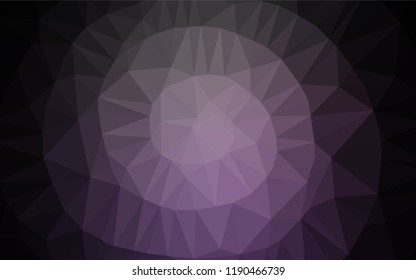 Dark Purple vector hexagon mosaic template. Shining colored illustration in a Brand new style. The textured pattern can be used for background.