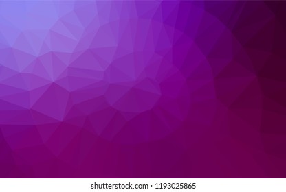 Dark Purple vector hexagon mosaic texture. A completely new color illustration in a vague style. The best triangular design for your business.
