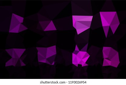 Dark Purple vector hexagon mosaic cover. Colorful abstract illustration with gradient. A new texture for your design.