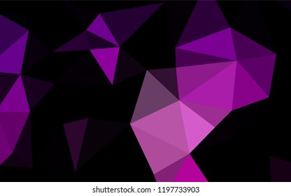Dark Purple vector hexagon mosaic cover. Modern geometrical abstract illustration with gradient. The completely new template can be used for your brand book.