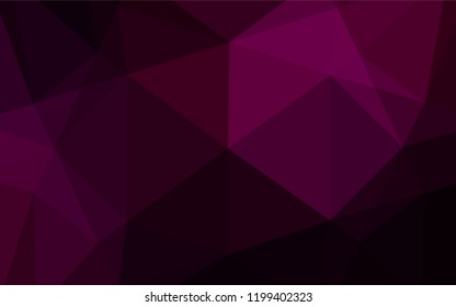 Dark Purple vector hexagon mosaic template. Colorful illustration in abstract style with gradient. Brand new style for your business design.