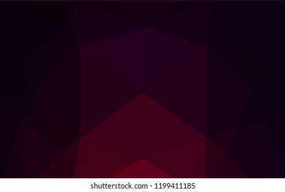 Dark Purple vector hexagon mosaic cover. Colorful abstract illustration with gradient. Triangular pattern for your business design.