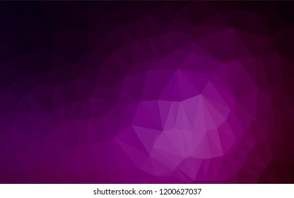 Dark Purple vector hexagon mosaic template. Colorful abstract illustration with gradient. The textured pattern can be used for background.