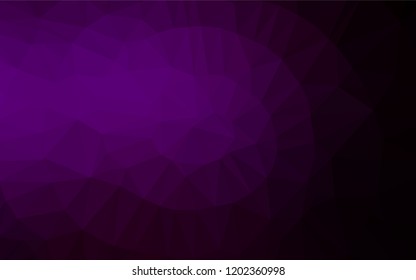 Dark Purple vector hexagon mosaic cover. A sample with polygonal shapes. The elegant pattern can be used as part of a brand book.