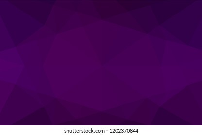 Dark Purple vector hexagon mosaic texture. Modern geometrical abstract illustration with gradient. The elegant pattern can be used as part of a brand book.