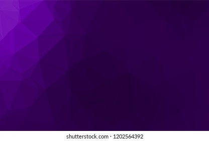 Dark Purple vector hexagon mosaic template. An elegant bright illustration with gradient. A completely new design for your business.