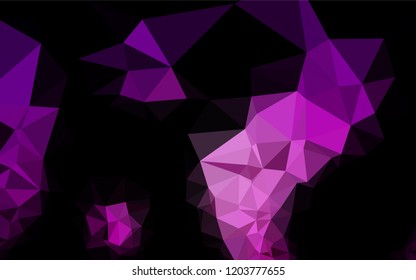 Dark Purple vector hexagon mosaic cover. Glitter abstract illustration with an elegant design. The completely new template can be used for your brand book.