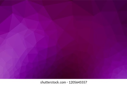 Dark Purple vector hexagon mosaic texture. An elegant bright illustration with gradient. A new texture for your design.