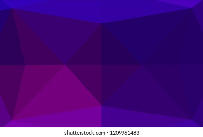Dark Purple vector hexagon mosaic cover. Creative illustration in halftone style with gradient. The template can be used as a background for cell phones.