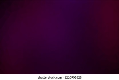 Dark Purple vector hexagon mosaic cover. An elegant bright illustration with gradient. The template can be used as a background for cell phones.