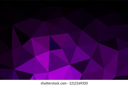 Dark Purple vector hexagon mosaic texture. Modern geometrical abstract illustration with gradient. Brand new style for your business design.