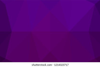Dark Purple vector hexagon mosaic cover. A completely new color illustration in a vague style. A completely new template for your business design.
