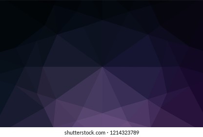 Dark Purple vector hexagon mosaic cover. A completely new color illustration in a vague style. The textured pattern can be used for background.