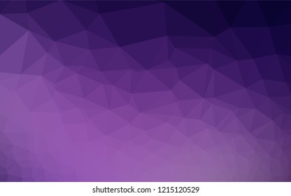 Dark Purple vector hexagon mosaic template. Brand new colored illustration in blurry style with gradient. The elegant pattern can be used as part of a brand book.