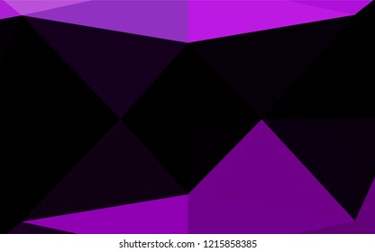 Dark Purple vector hexagon mosaic cover. Colorful abstract illustration with gradient. A completely new template for your business design.