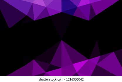 Dark Purple vector hexagon mosaic texture. Modern geometrical abstract illustration with gradient. The polygonal design can be used for your web site.