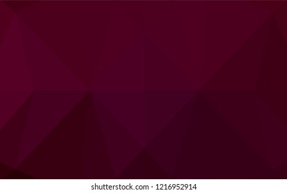 Dark Purple vector hexagon mosaic template. Colorful abstract illustration with gradient. The elegant pattern can be used as part of a brand book.