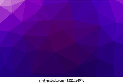 Dark Purple vector hexagon mosaic texture. A vague abstract illustration with gradient. A completely new template for your business design.