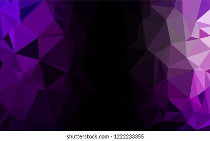 Dark Purple vector hexagon mosaic template. Colorful illustration in abstract style with gradient. A completely new template for your business design.