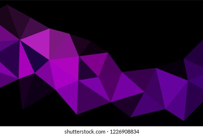Dark Purple vector hexagon mosaic texture. Creative illustration in halftone style with gradient. The polygonal design can be used for your web site.