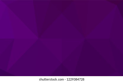 Dark Purple vector hexagon mosaic template. A vague abstract illustration with gradient. The template can be used as a background for cell phones.