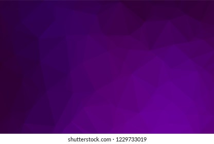 Dark Purple vector hexagon mosaic cover. An elegant bright illustration with gradient. A completely new template for your business design.