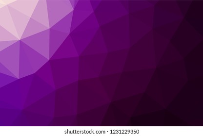 Dark Purple vector hexagon mosaic template. Brand new colored illustration in blurry style with gradient. The template can be used as a background for cell phones.