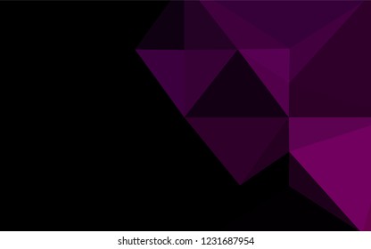 Dark Purple vector hexagon mosaic cover. Shining colored illustration in a Brand new style. A new texture for your design.