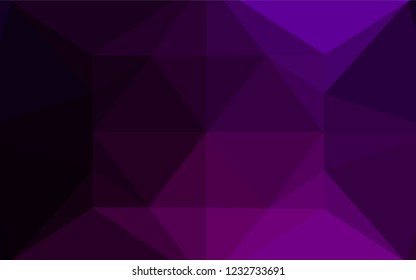Dark Purple vector hexagon mosaic texture. A sample with polygonal shapes. A completely new template for your business design.
