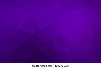 Dark Purple vector hexagon mosaic cover. Colorful abstract illustration with gradient. The textured pattern can be used for background.