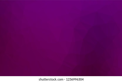 Dark Purple vector hexagon mosaic texture. Creative geometric illustration in Origami style with gradient. The template can be used as a background for cell phones.