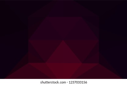 Dark Purple vector hexagon mosaic template. An elegant bright illustration with gradient. A new texture for your design.