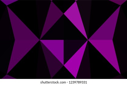 Dark Purple vector hexagon mosaic template. An elegant bright illustration with gradient. A completely new template for your business design.
