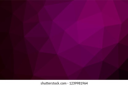 Dark Purple vector hexagon mosaic cover. Colorful illustration in abstract style with gradient. The polygonal design can be used for your web site.