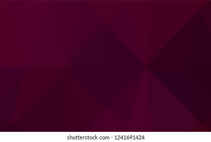 Dark Purple vector hexagon mosaic cover. A completely new color illustration in a vague style. The best triangular design for your business.