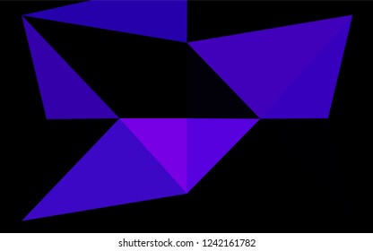 Dark Purple vector hexagon mosaic template. Colorful illustration in abstract style with gradient. A completely new design for your business.