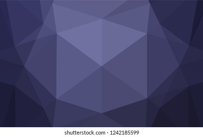 Dark Purple vector hexagon mosaic template. Creative geometric illustration in Origami style with gradient. The polygonal design can be used for your web site.
