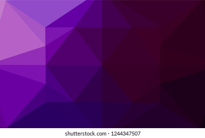 Dark Purple vector hexagon mosaic cover. Modern geometrical abstract illustration with gradient. A completely new template for your business design.
